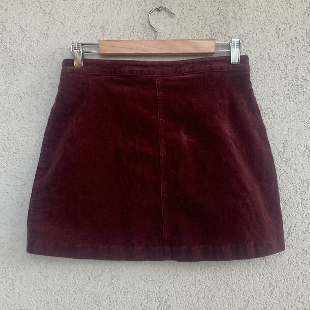 Forever 21. Plum colored corduroy mini skirt with back zip